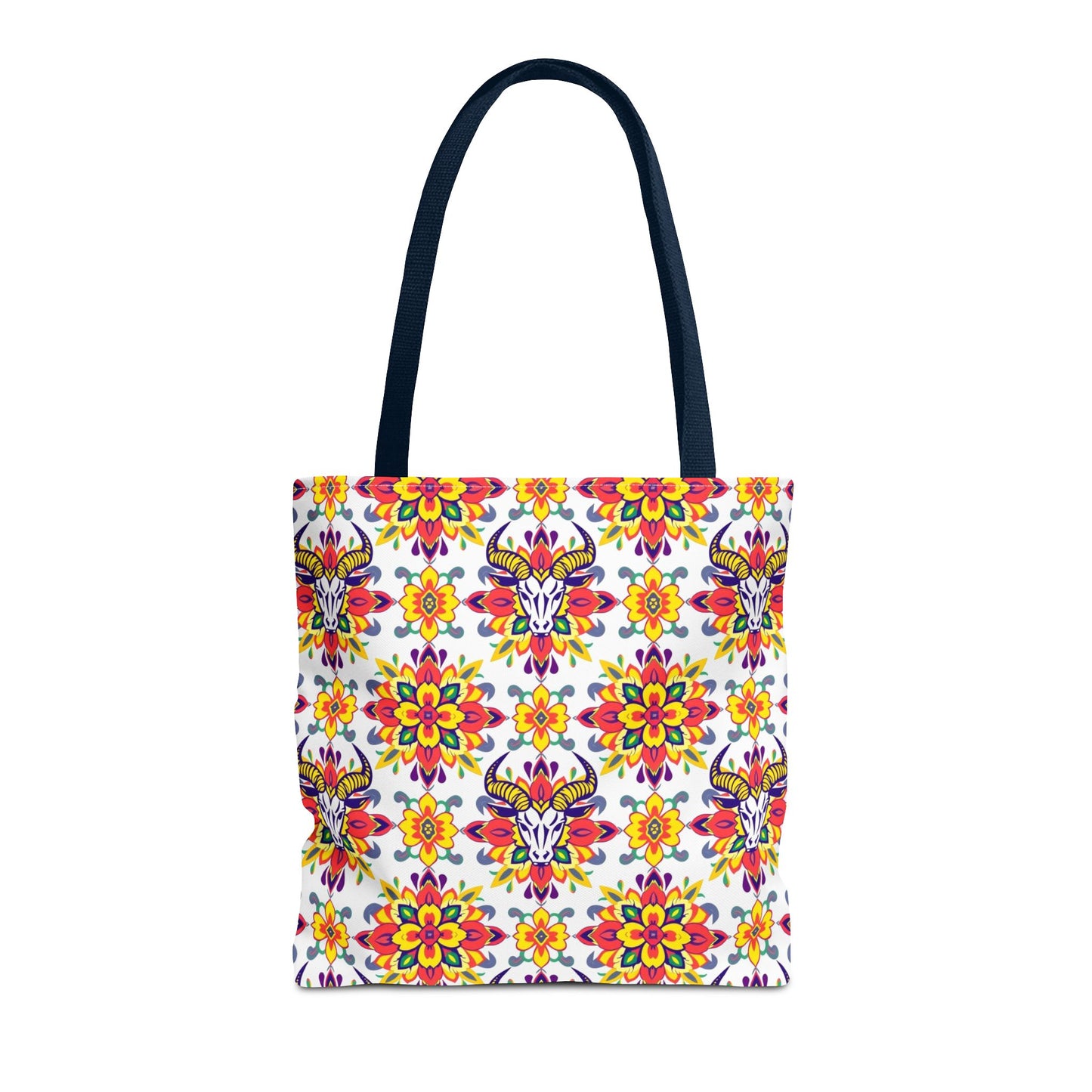 Tote Bag (AOP), Taurus, Zodiac, Flower Pattern