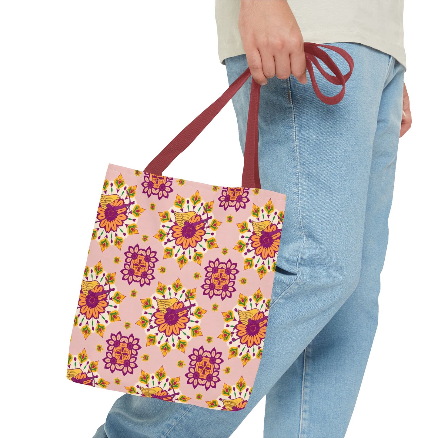 Tote Bag (AOP), Sagittarius, Zodiac, Flower Pattern