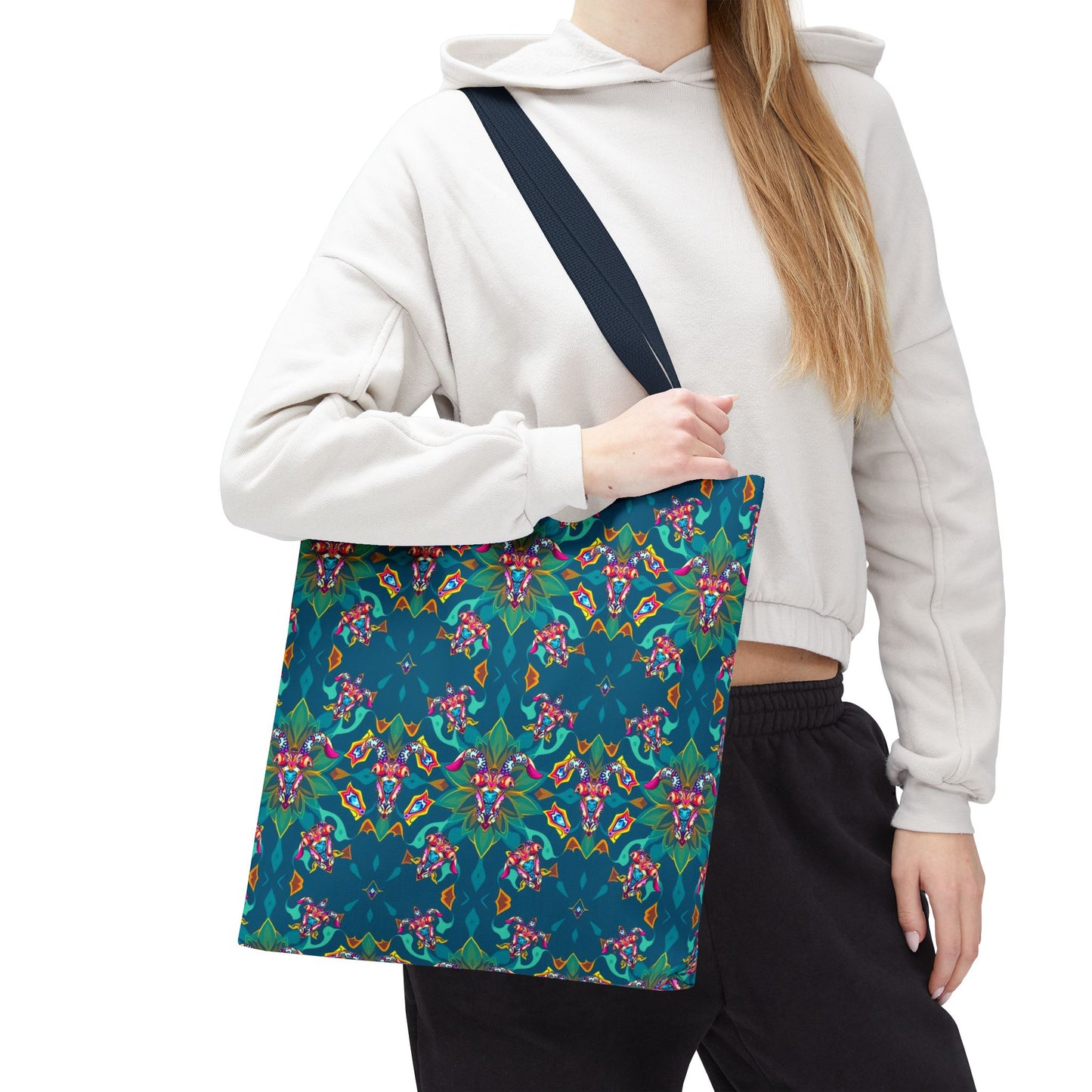 Tote Bag (AOP), Taurus, Zodiac v1, Jewel Pattern
