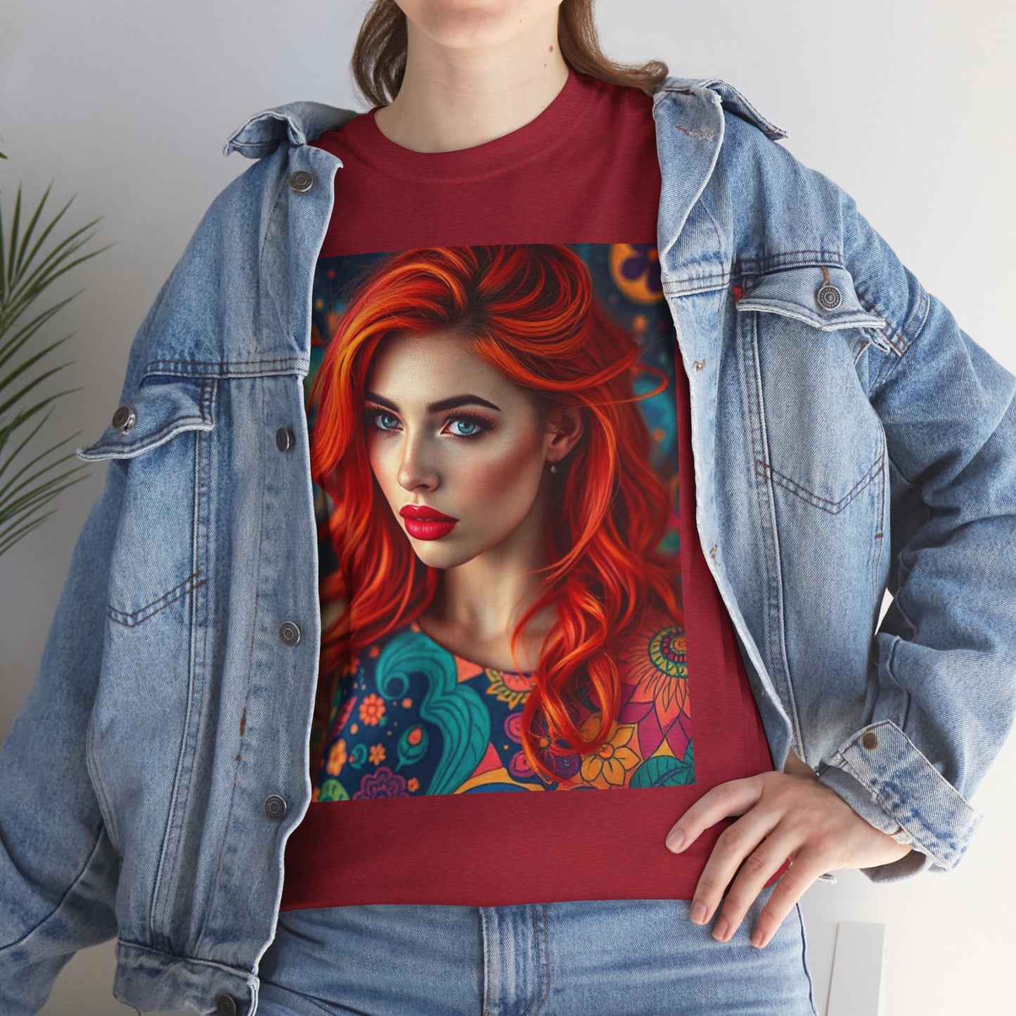 Unisex Heavy Cotton T-Shirt, Aquarius, Zodiac v1, Sexy Art