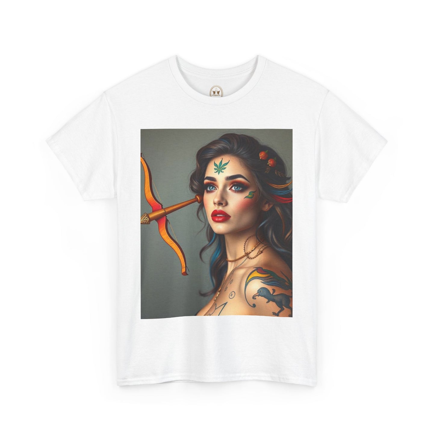 Unisex Heavy Cotton T-Shirt, Sagittarius, Zodiac v2, Sexy Art