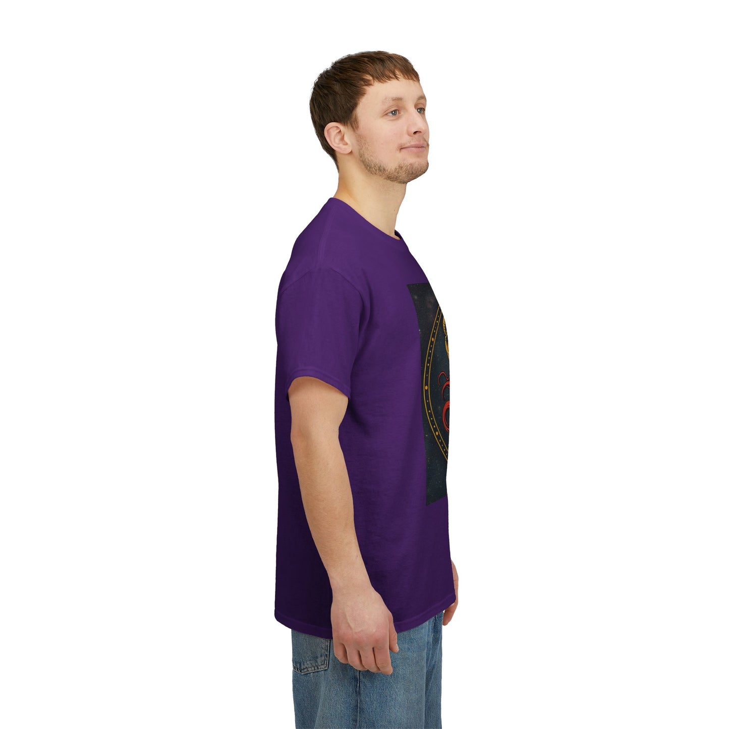Unisex Heavy Cotton T-Shirt, Aries God 3v, Zodiac Design