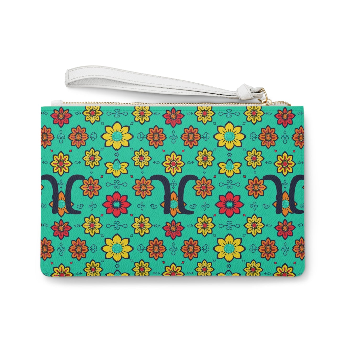 Clutch Bag, Aquarius, Zodiac, Flower Pattern