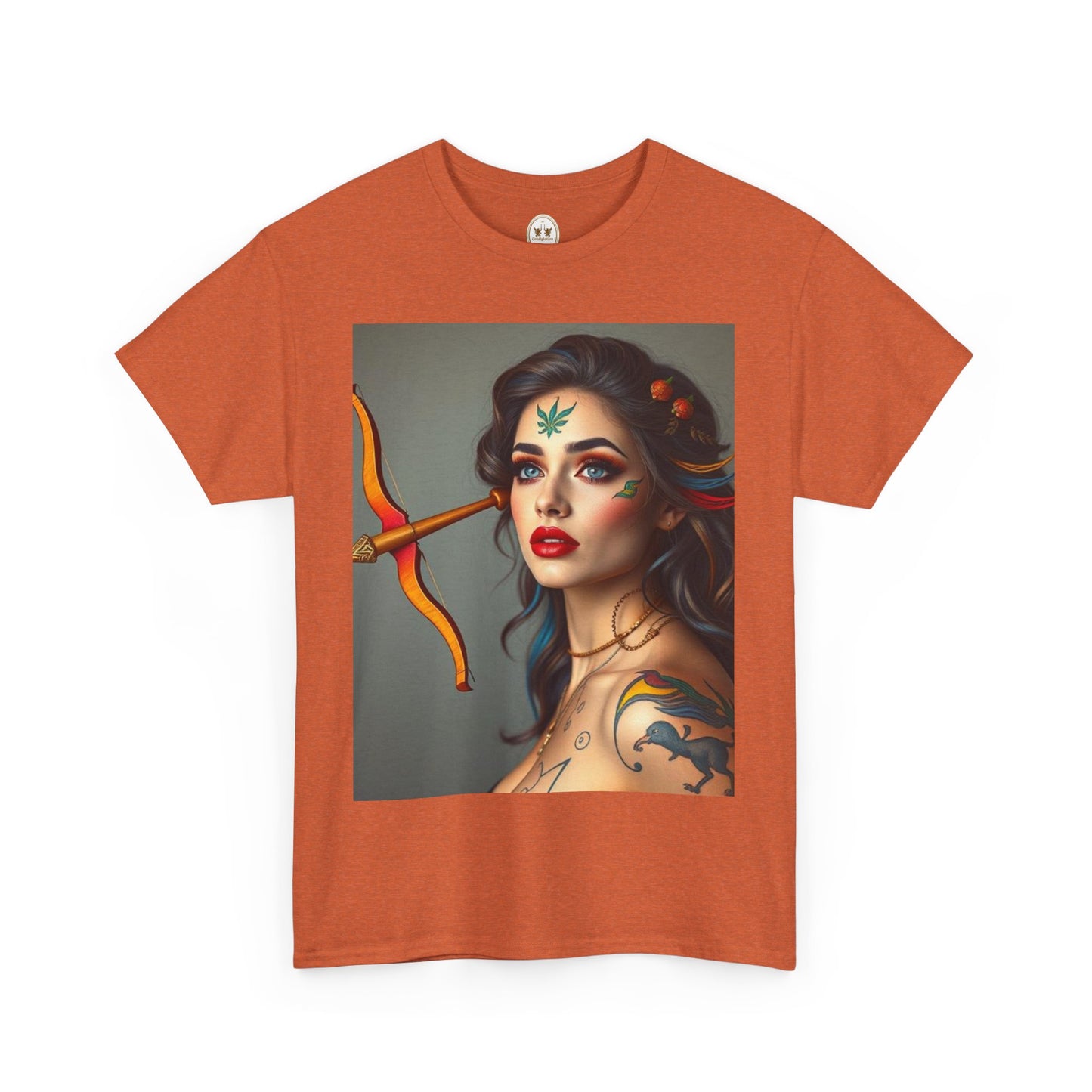 Unisex Heavy Cotton T-Shirt, Sagittarius, Zodiac v2, Sexy Art