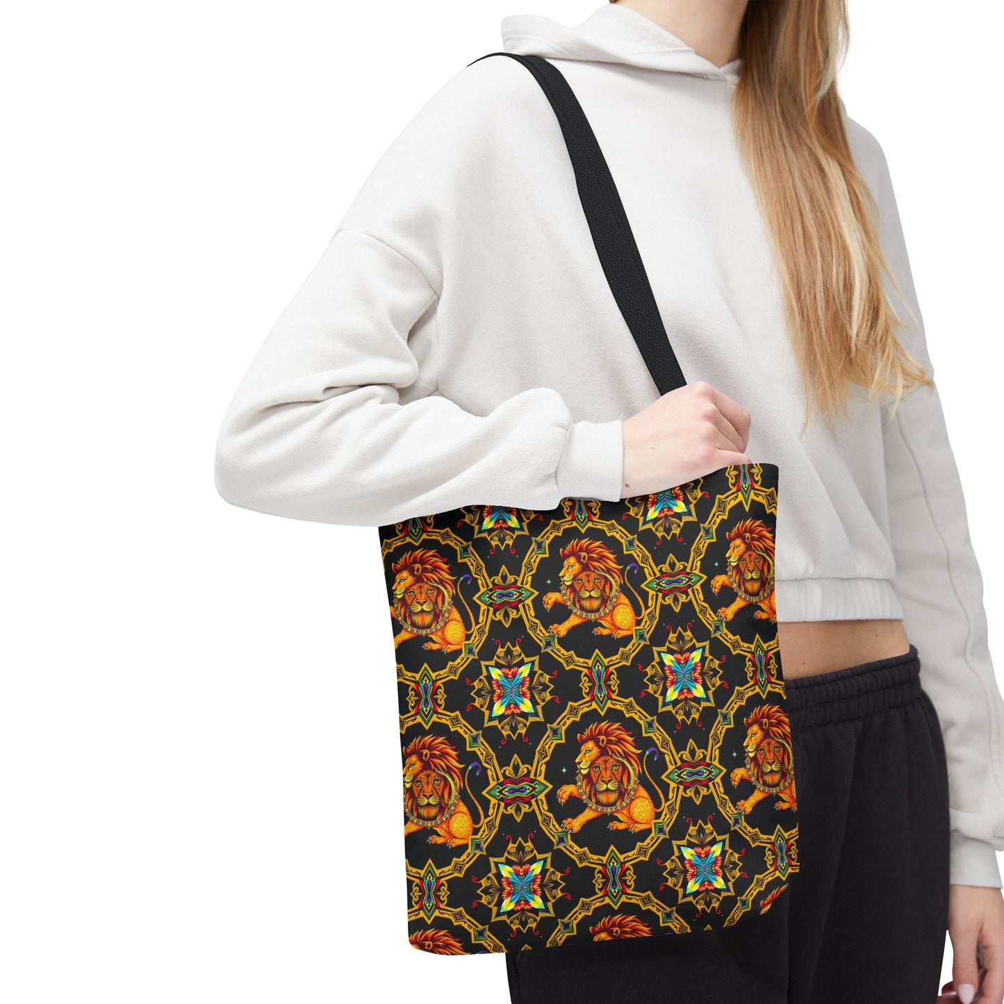 Tote Bag (AOP), Leo, Zodiac, Jewel Pattern