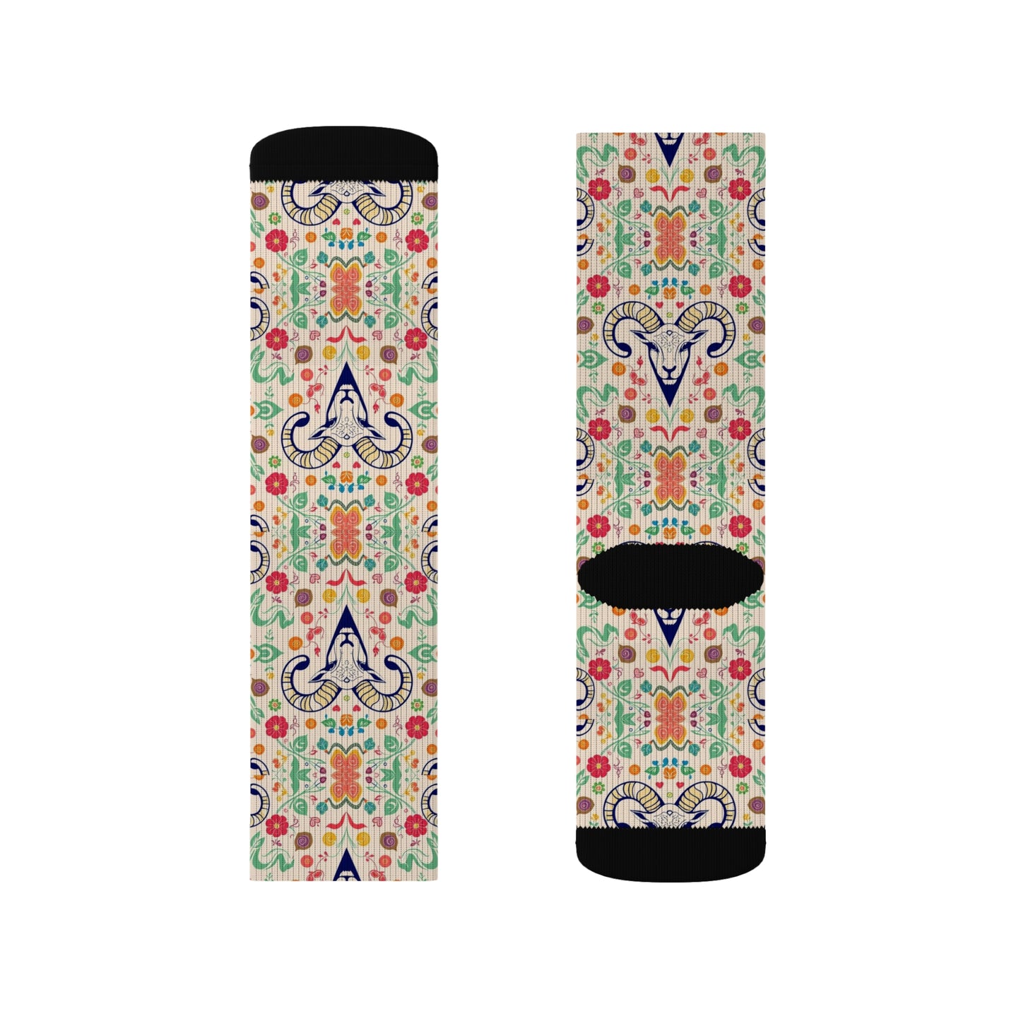 Sublimation Socks, Aries, Zodiac v2, Pattern