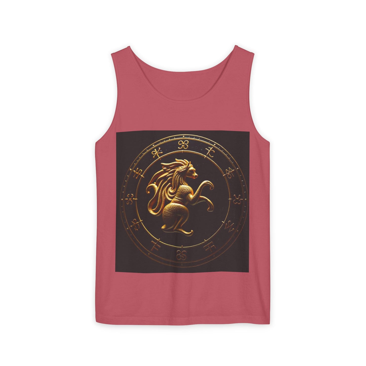 Unisex Garment-Dyed, Tank Top, Virgo Design, Planet Animal, 100% US cotton