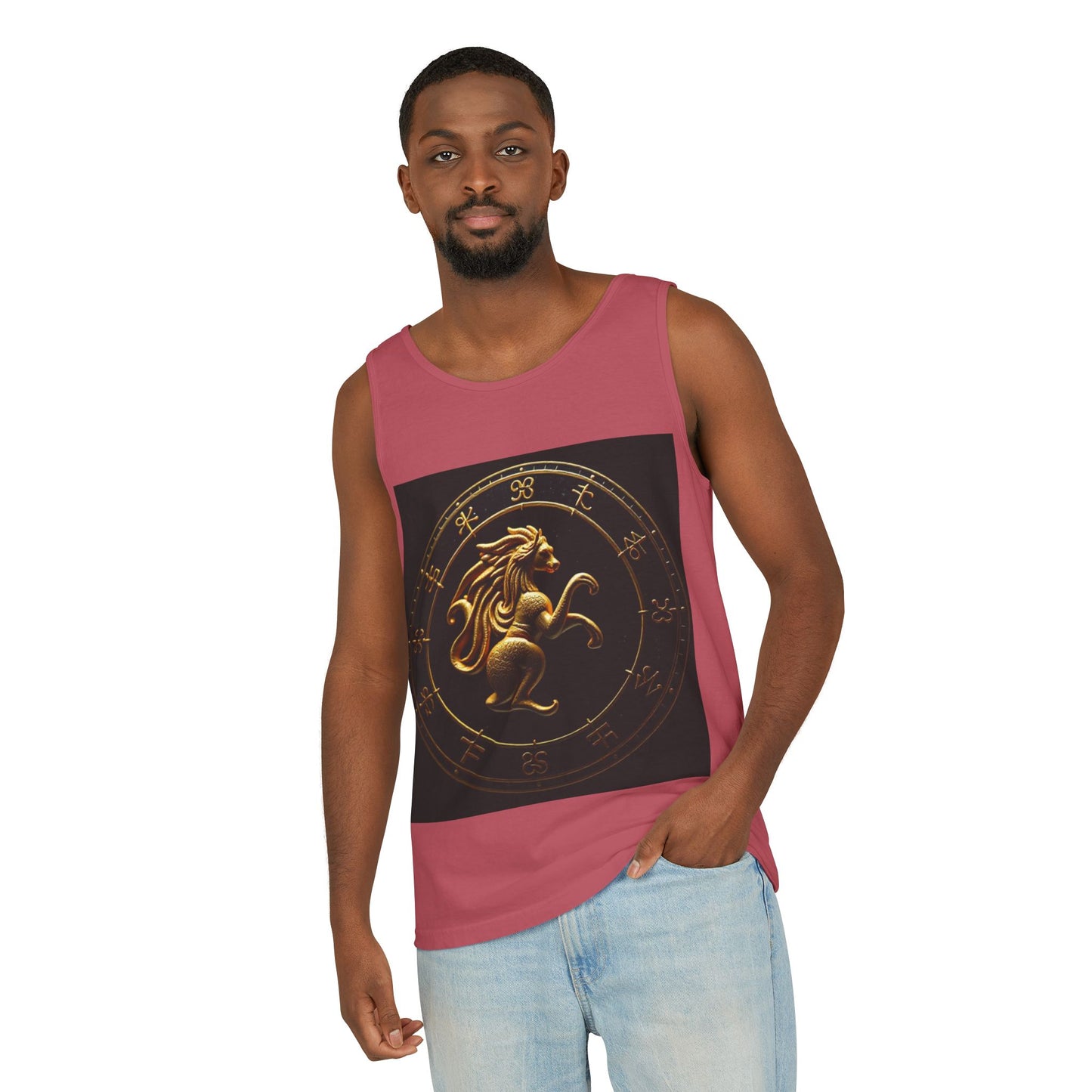 Unisex Garment-Dyed, Tank Top, Virgo Design, Planet Animal, 100% US cotton
