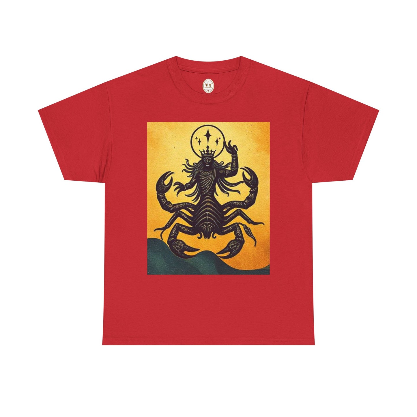 Unisex Heavy Cotton T-Shirt, Scorpion King, Print Art v1, Scorpio Zodiac Design