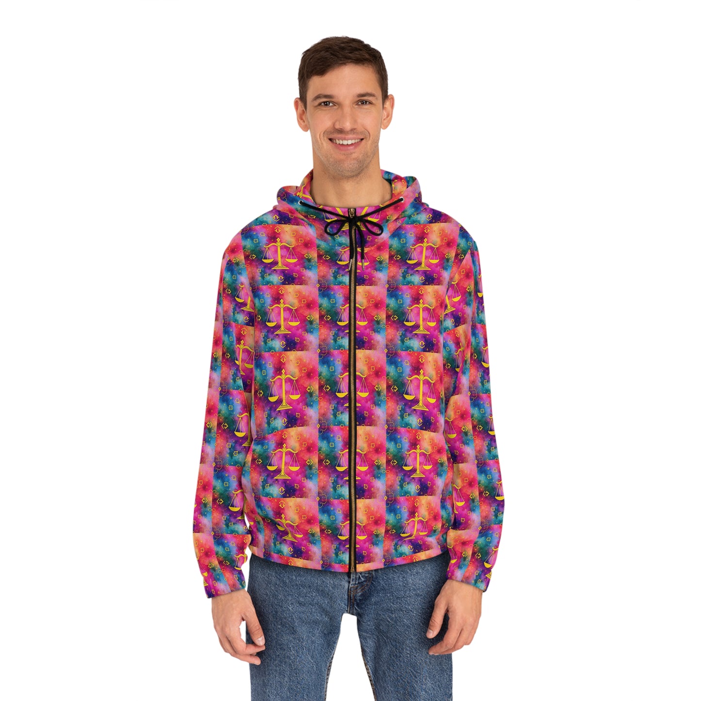 Full-Zip Hoodie (AOP), Libra, Zodiac v4, Pattern
