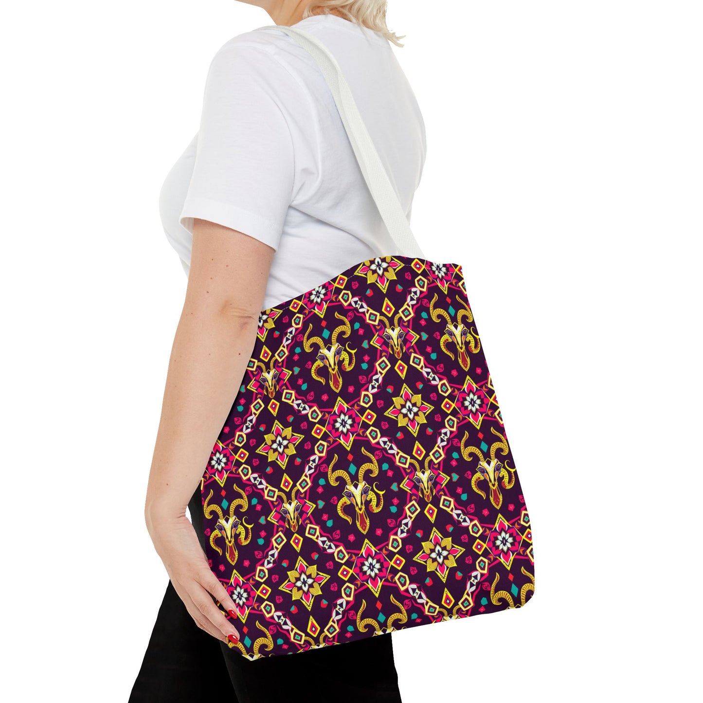 Tote Bag (AOP), Capricorn, Zodiac, Jewel Pattern