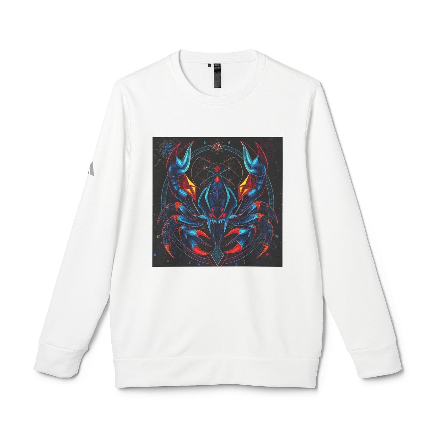 Adidas, Unisex Fleece Crewneck Sweatshirt, Scorpio, Pop Art, Zodiac