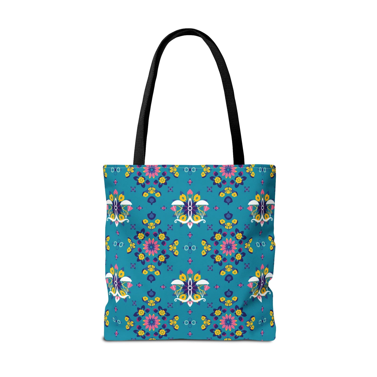 Tote Bag (AOP), Libra, Zodiac v1, Flower Pattern
