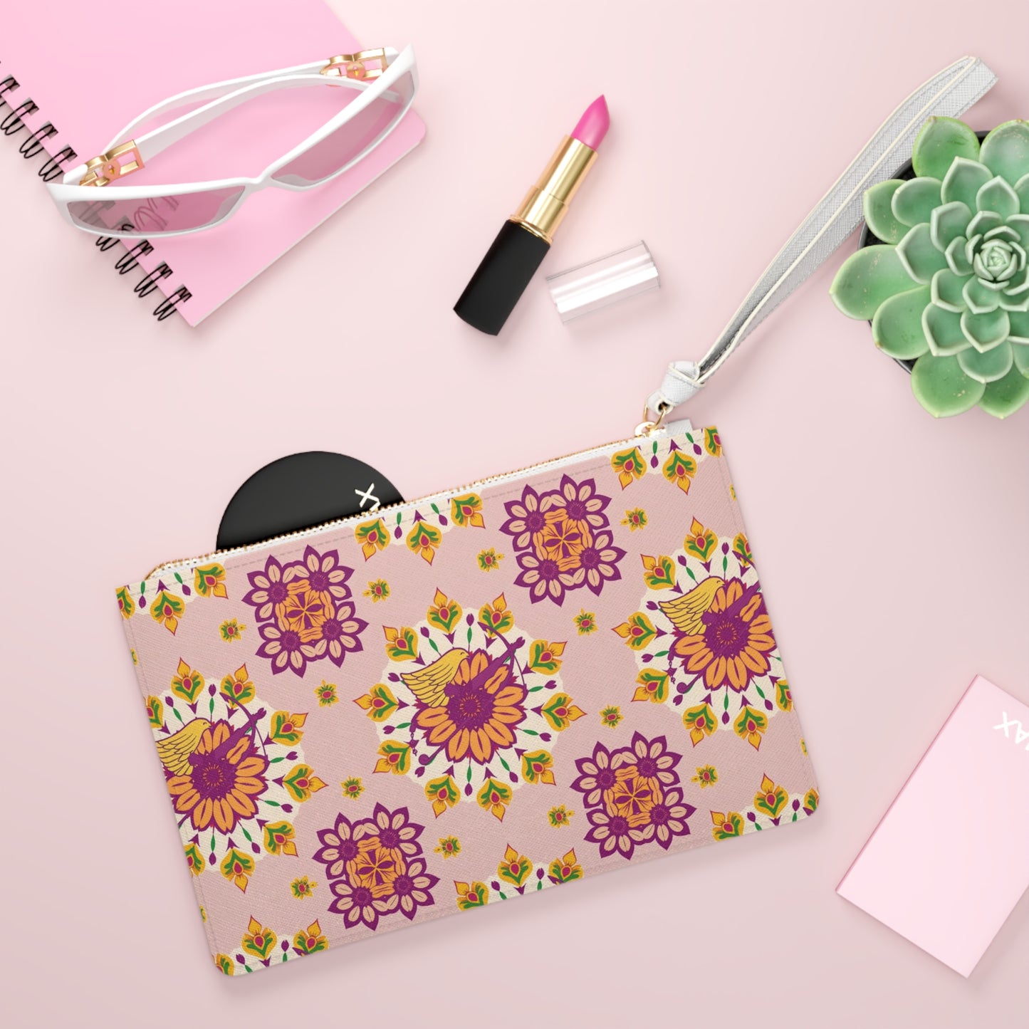 Clutch Bag, Sagittarius, Zodiac, Flower Pattern