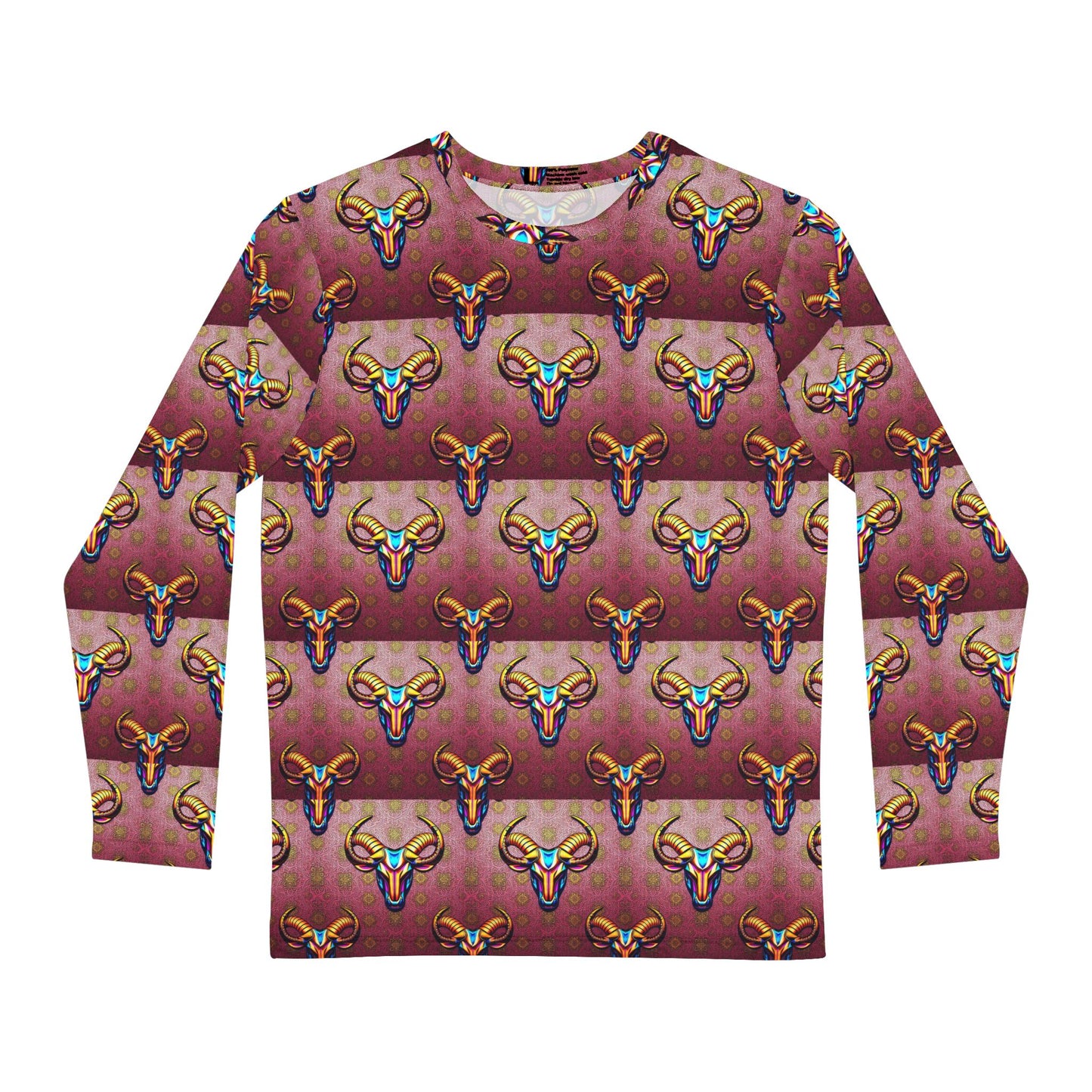 Men's Long Sleeve Shirt, (AOP), Taurus, Zodiac, Pattern