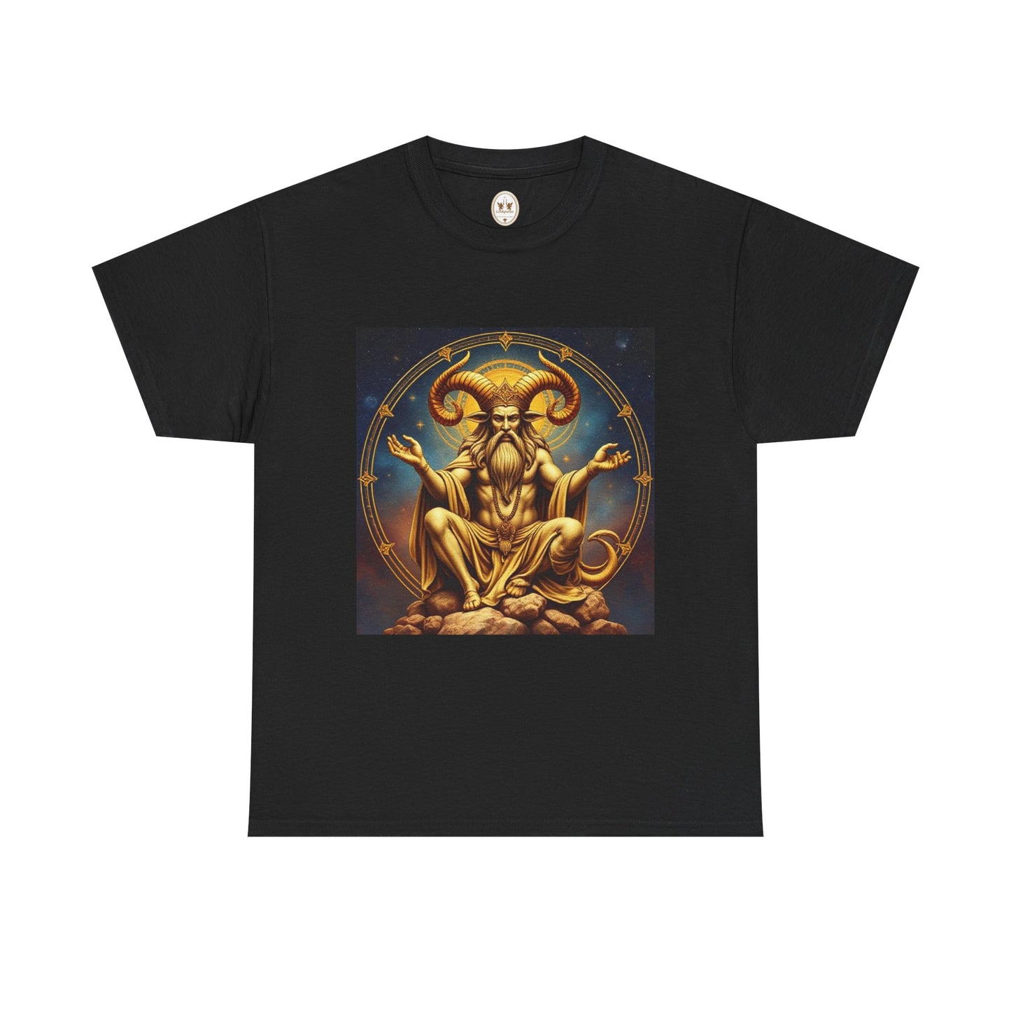 Unisex Heavy Cotton T-Shirt, On The Throne, Taurus Zodiac Design