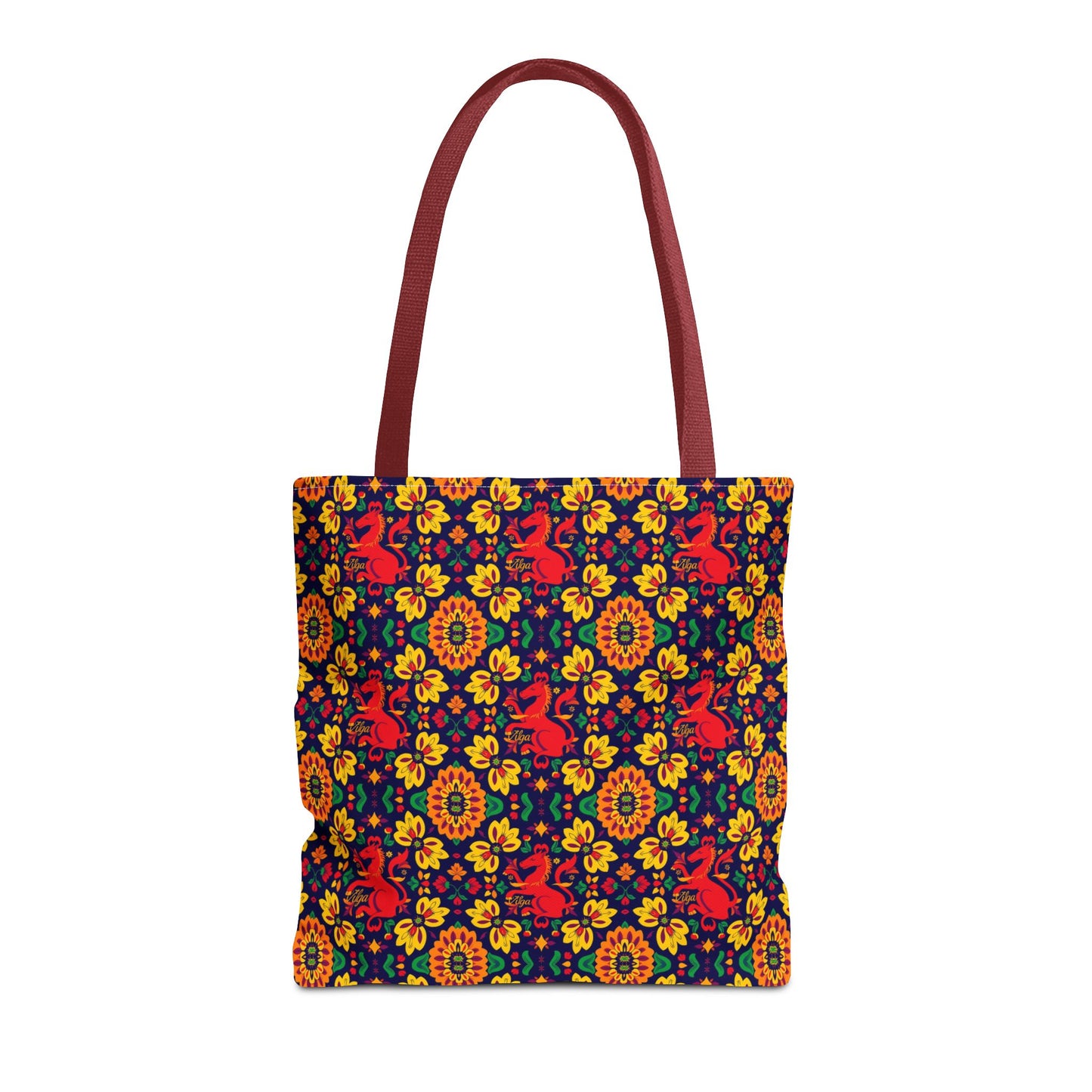 Tote Bag (AOP), Virgo, Zodiac, Flower Pattern