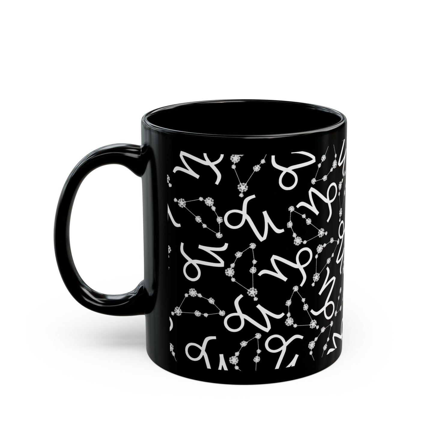 Zodiac 11oz Black Mug Capricorn Zodiac Sign