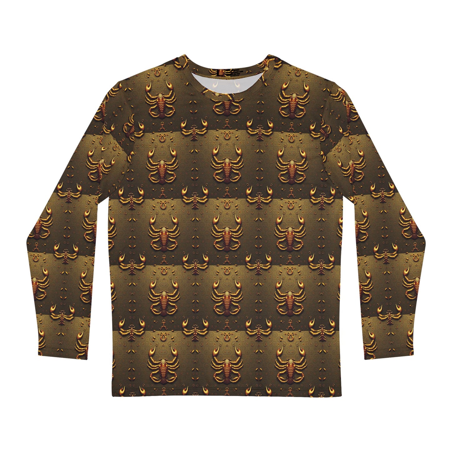 Men's Long Sleeve Shirt, (AOP), Scorpio, Zodiac v1, Pattern