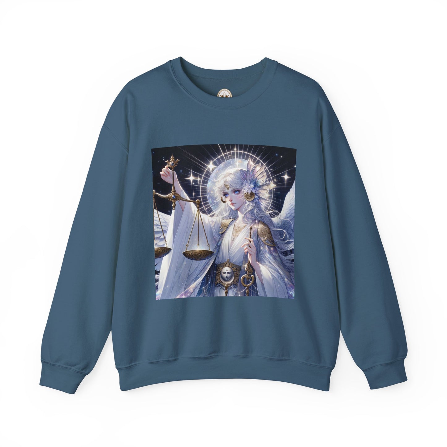 Unisex Heavy Blend™ Crewneck Sweatshirt,anime angel, Libra Zodiac Design