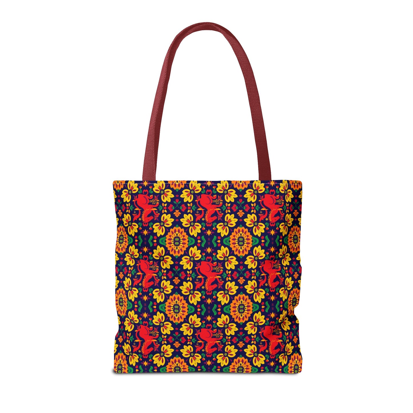Tote Bag (AOP), Virgo, Zodiac, Flower Pattern