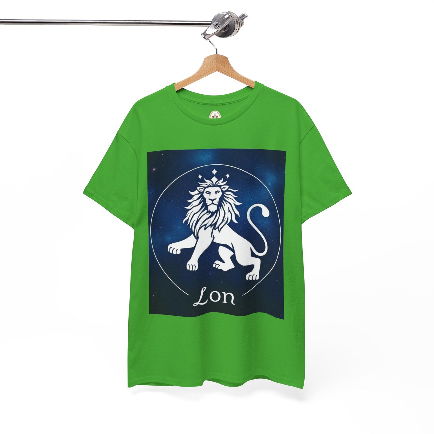 Unisex Heavy Cotton T-Shirt, Space Lion v1, Leo Zodiac Design