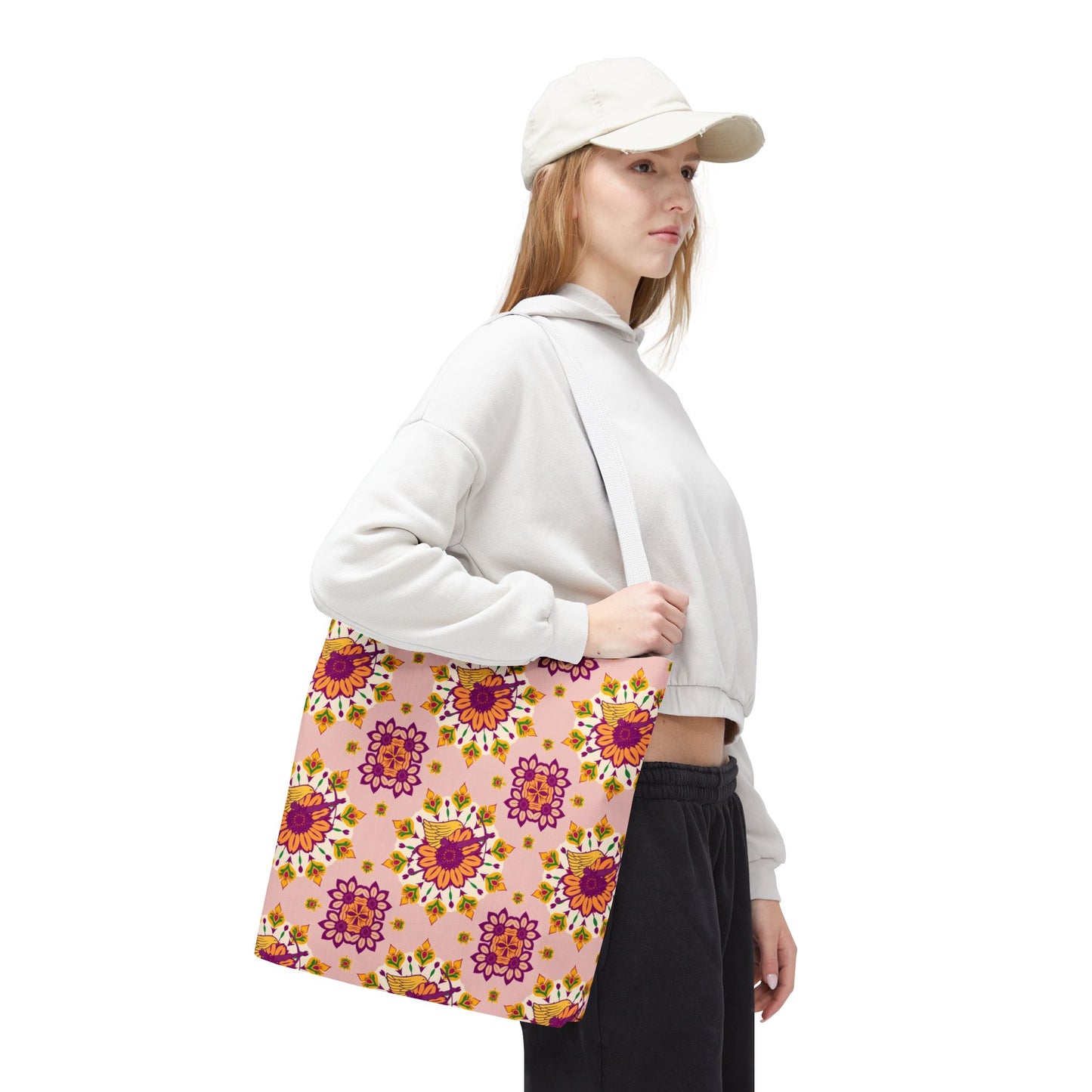 Tote Bag (AOP), Sagittarius, Zodiac, Flower Pattern