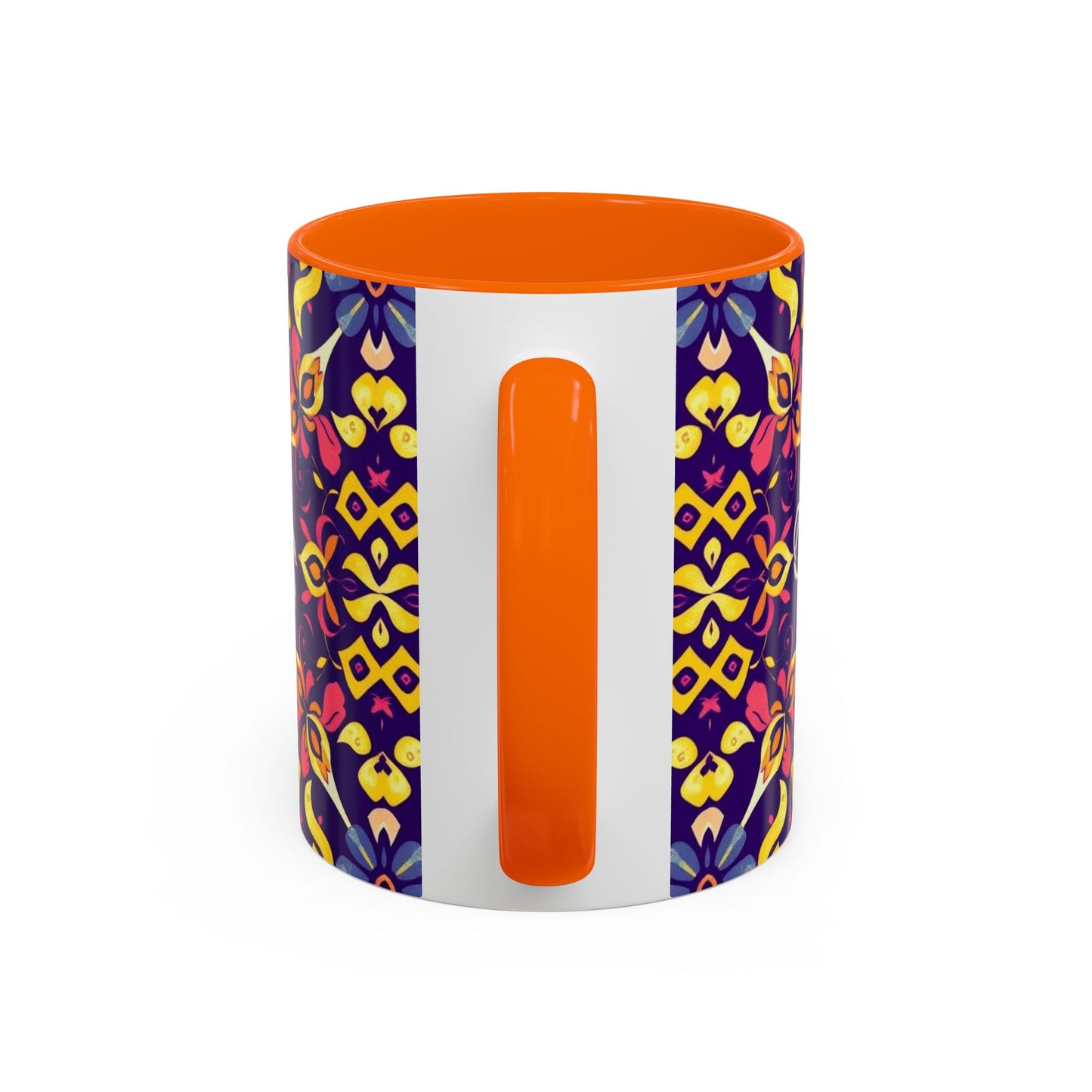 Accent Coffee Mug, Capricorn, Zodiac v1, Flower Pattern, (11, 15oz)