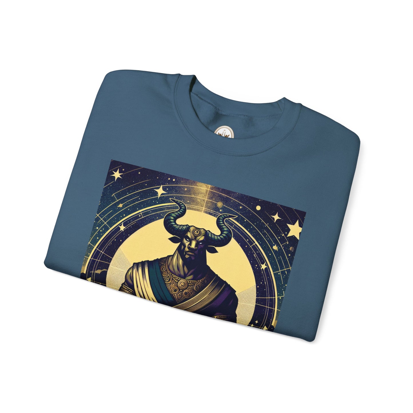 Unisex Heavy Blend™ Crewneck Sweatshirt, Minotaur, Taurus Zodiac Design