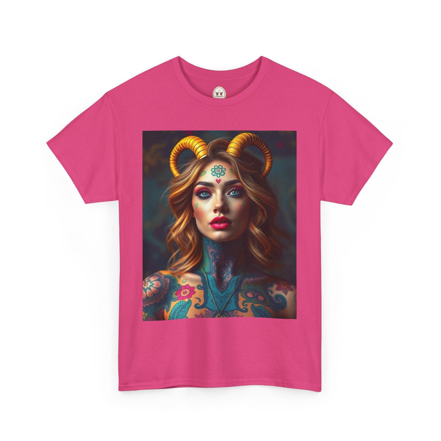 Unisex Heavy Cotton T-Shirt, Capricorn, Zodiac v1, Sexy Art