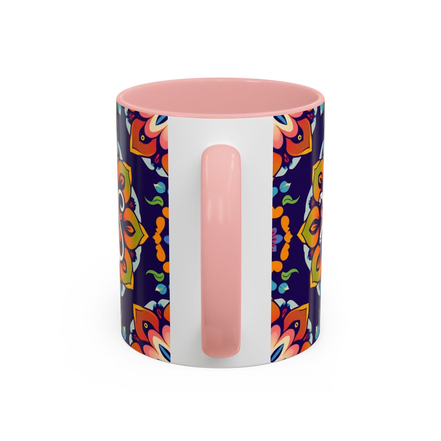 Accent Coffee Mug, Virgo, Zodiac v4. Flower Pattern, (11, 15oz)