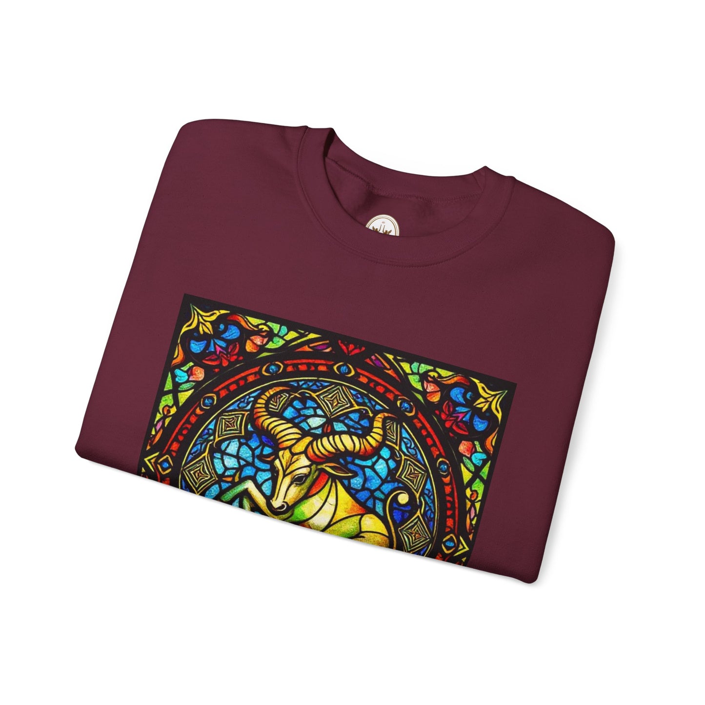 Unisex Heavy Blend™ Crewneck Sweatshirt, Glass, Taurus Zodiac Design