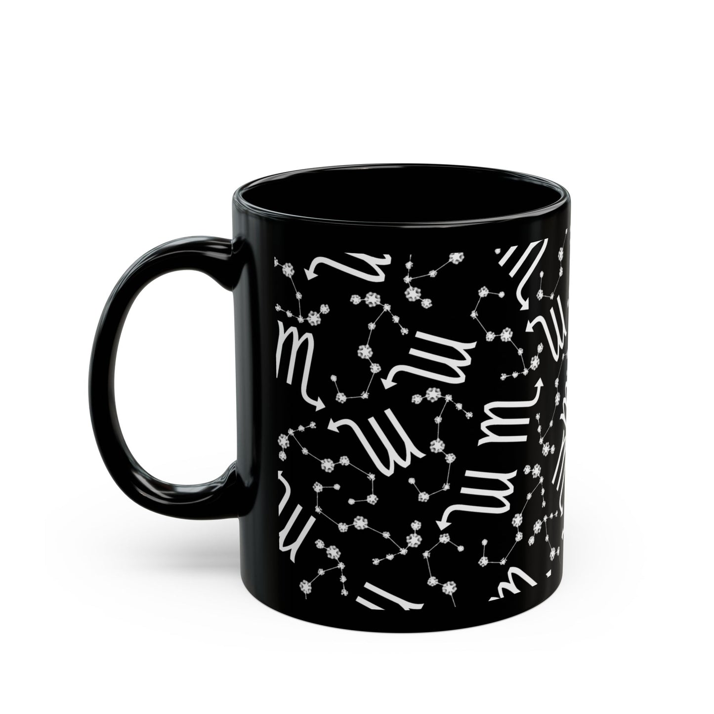Zodiac 11oz Black Mug Scorpio Zodiac Sign