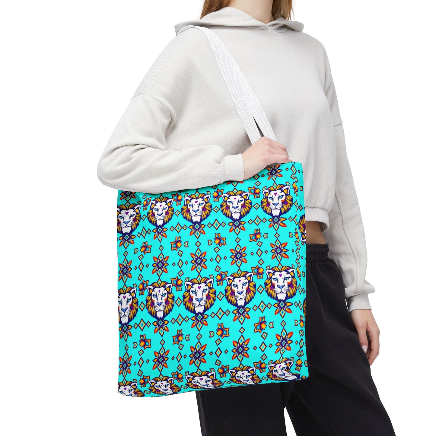 Tote Bag (AOP), Leo, Zodiac v1, Jewel Pattern