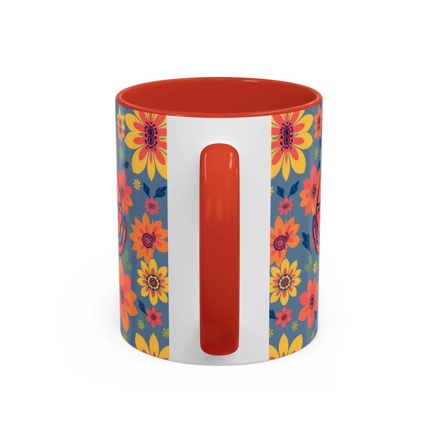 Accent Coffee Mug, Cancer, Zodiac v1, Flower Pattern, (11, 15oz)