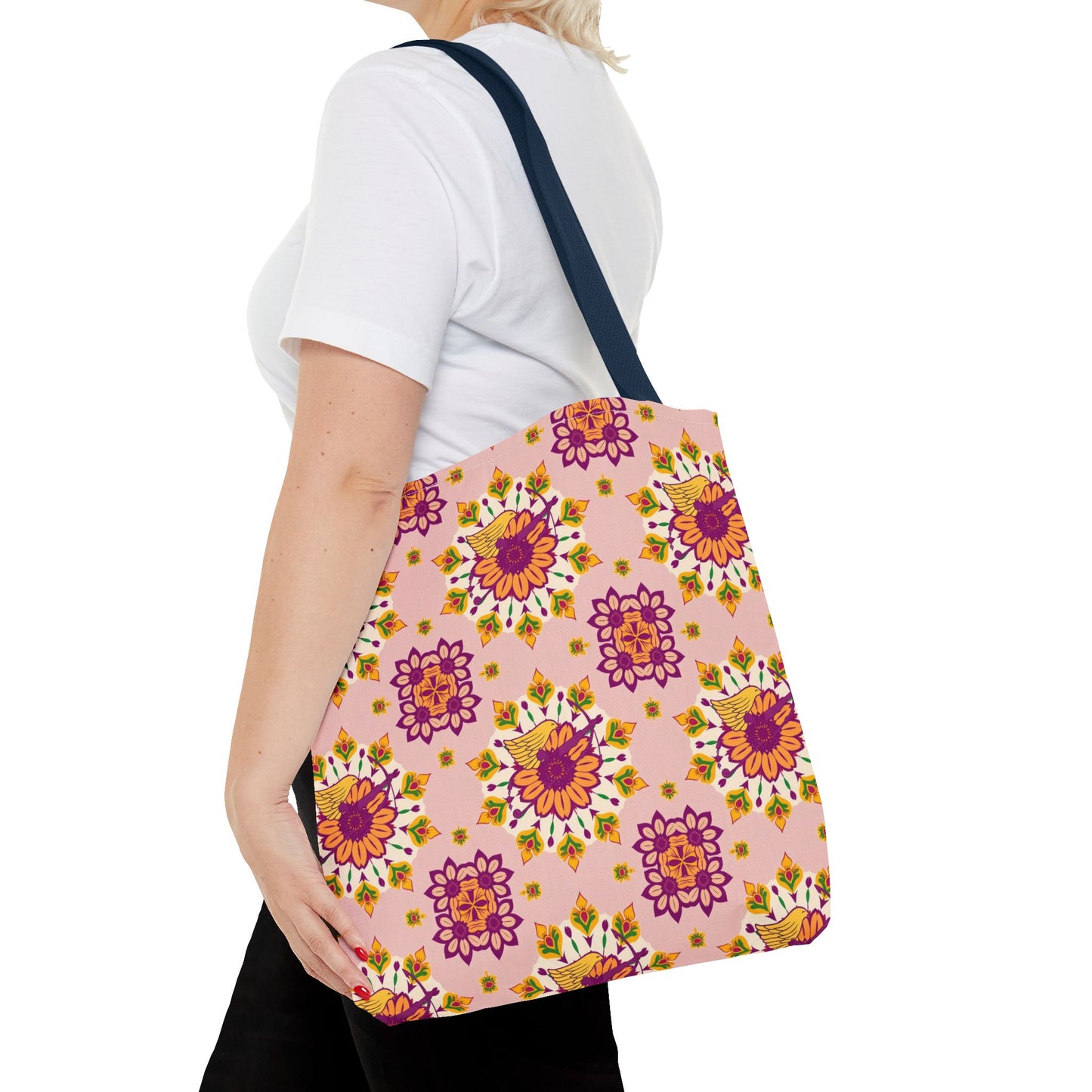 Tote Bag (AOP), Sagittarius, Zodiac, Flower Pattern