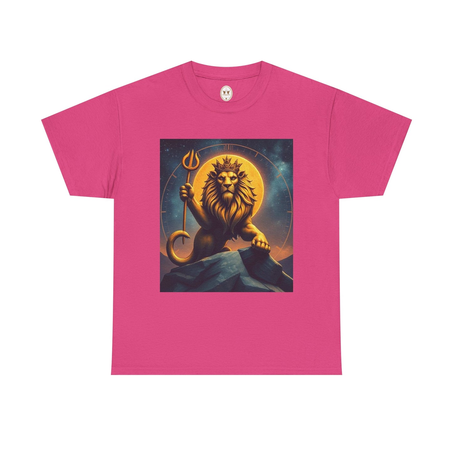 Unisex Heavy Cotton T-Shirt, King of Lion v3, Leo Zodiac Design