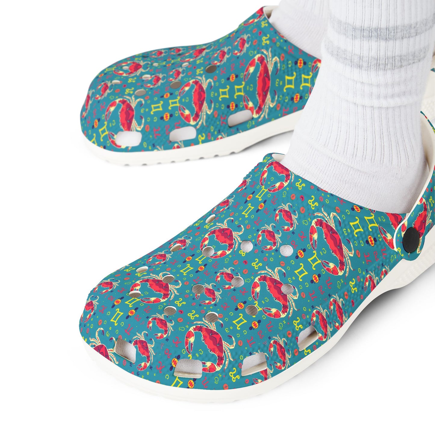 EVA Foam Rubber Shoes, (AOP), Cancer, Zodiac, Pattern