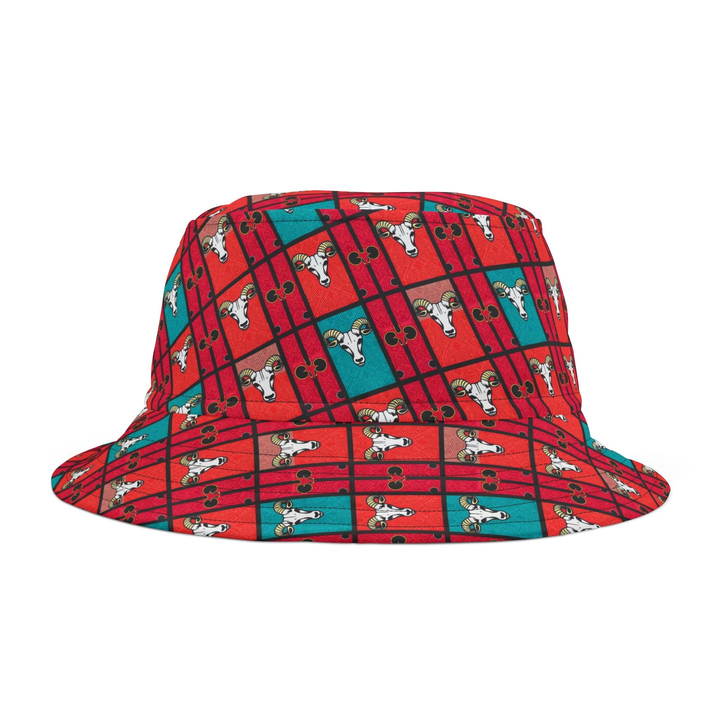 Bucket Hat, (AOP), Taurus, Zodiac Shape Pattern