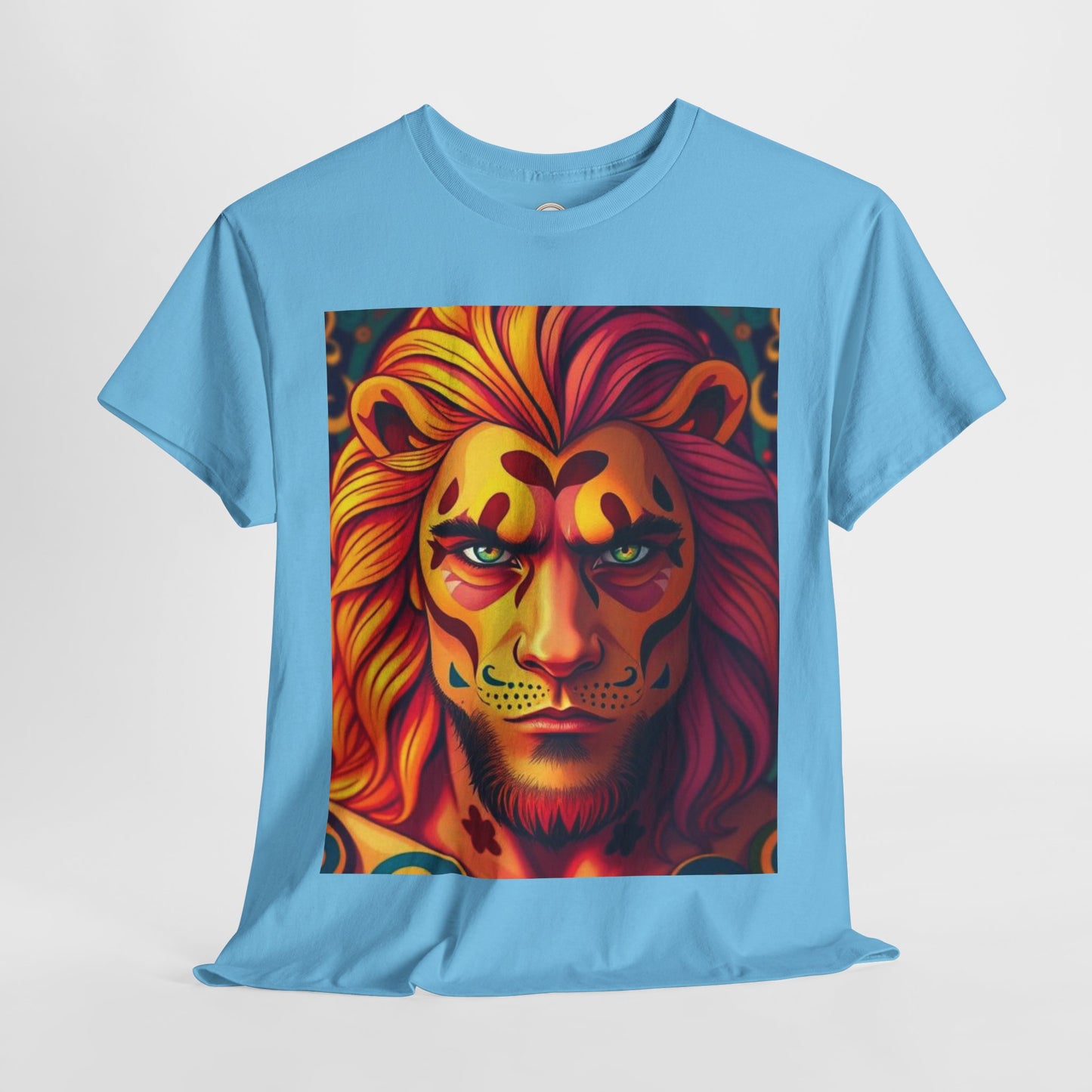Unisex Heavy Cotton T-Shirt, Leo, Zodiac v2, Sexy Art