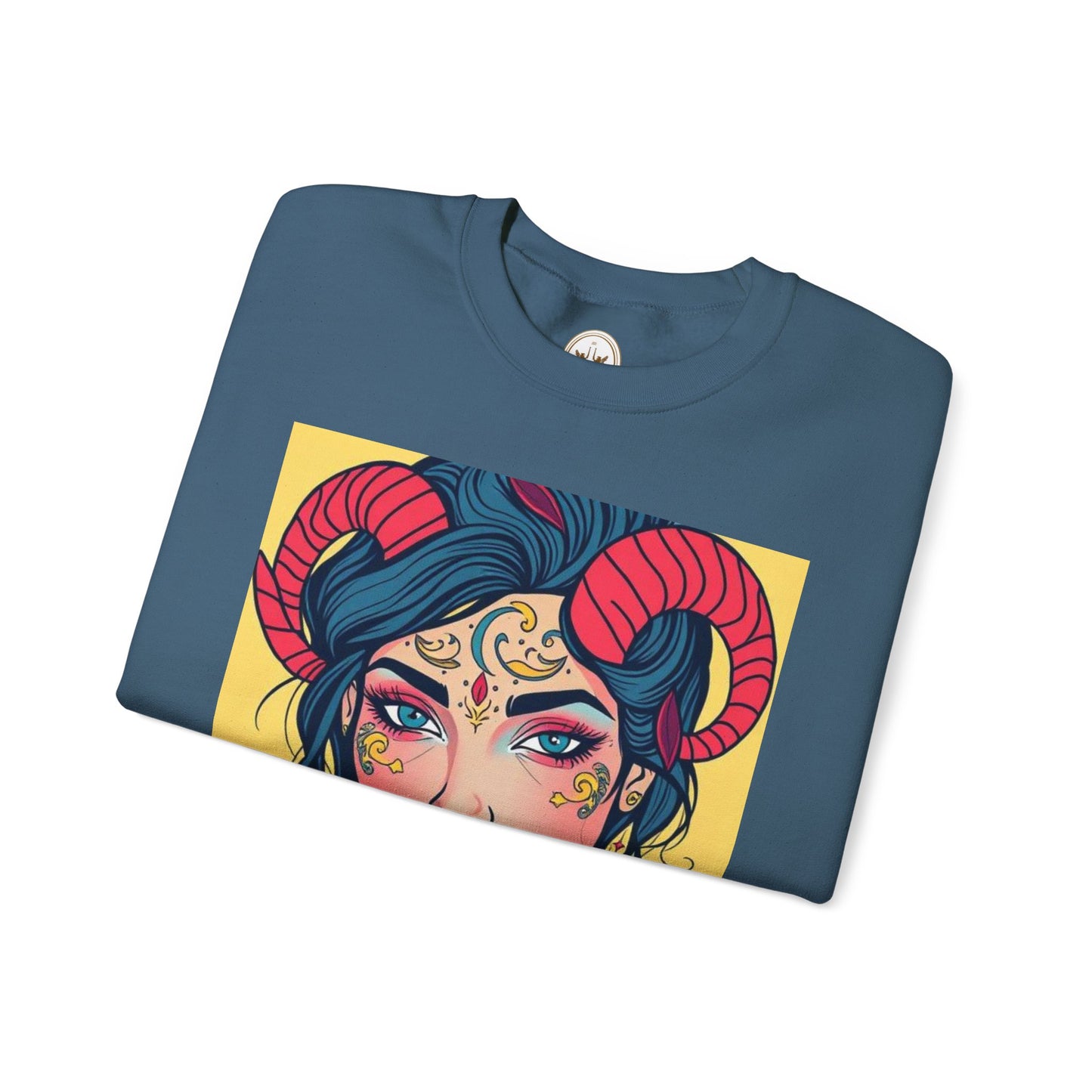 Unisex Heavy Blend™ Crewneck Sweatshirt, Aries, Zodiac v2, Sexy Pattern