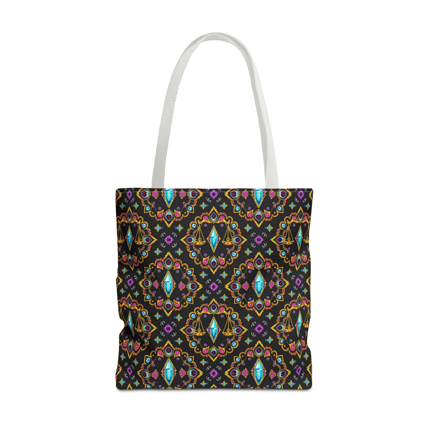 Tote Bag (AOP), Libra, Zodiac v1, Jewel Pattern