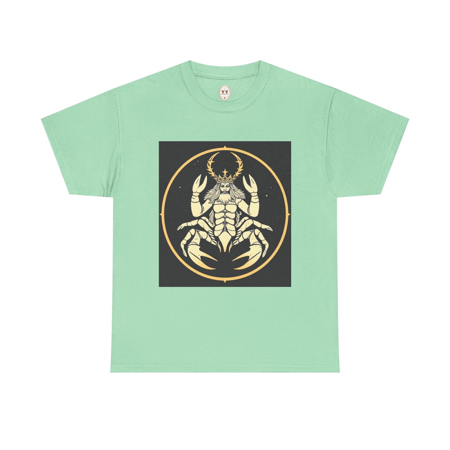 Unisex Heavy Cotton T-Shirt, Scorpio King, Print Art, Zodiac Design