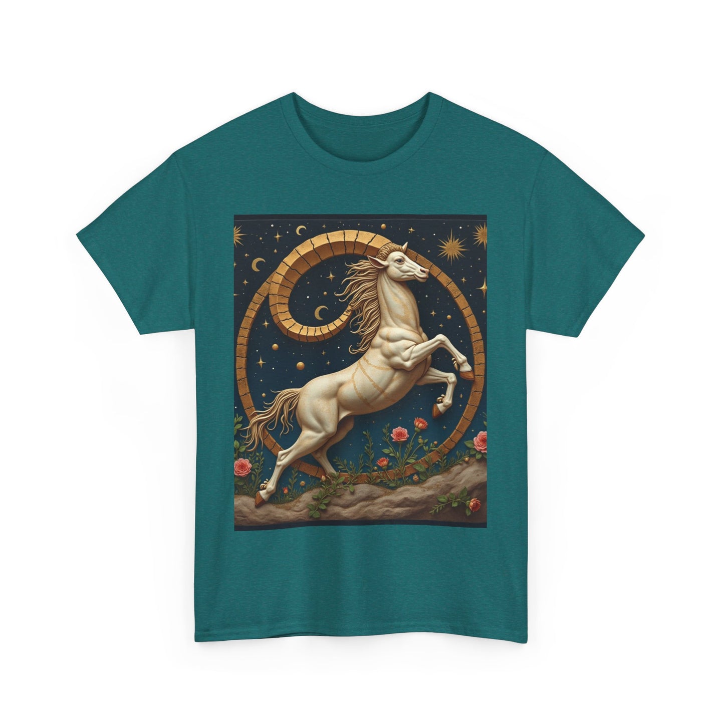 Unisex Heavy Cotton T-Shirt, Aries Animal. Zodiac Design