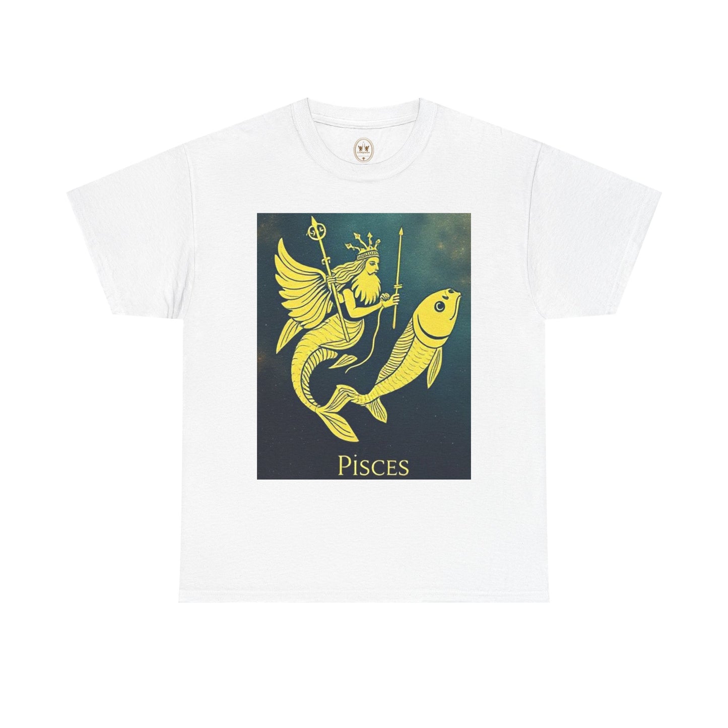 Unisex Heavy Cotton T-Shirt, Pisces Queen, Zodiac Design
