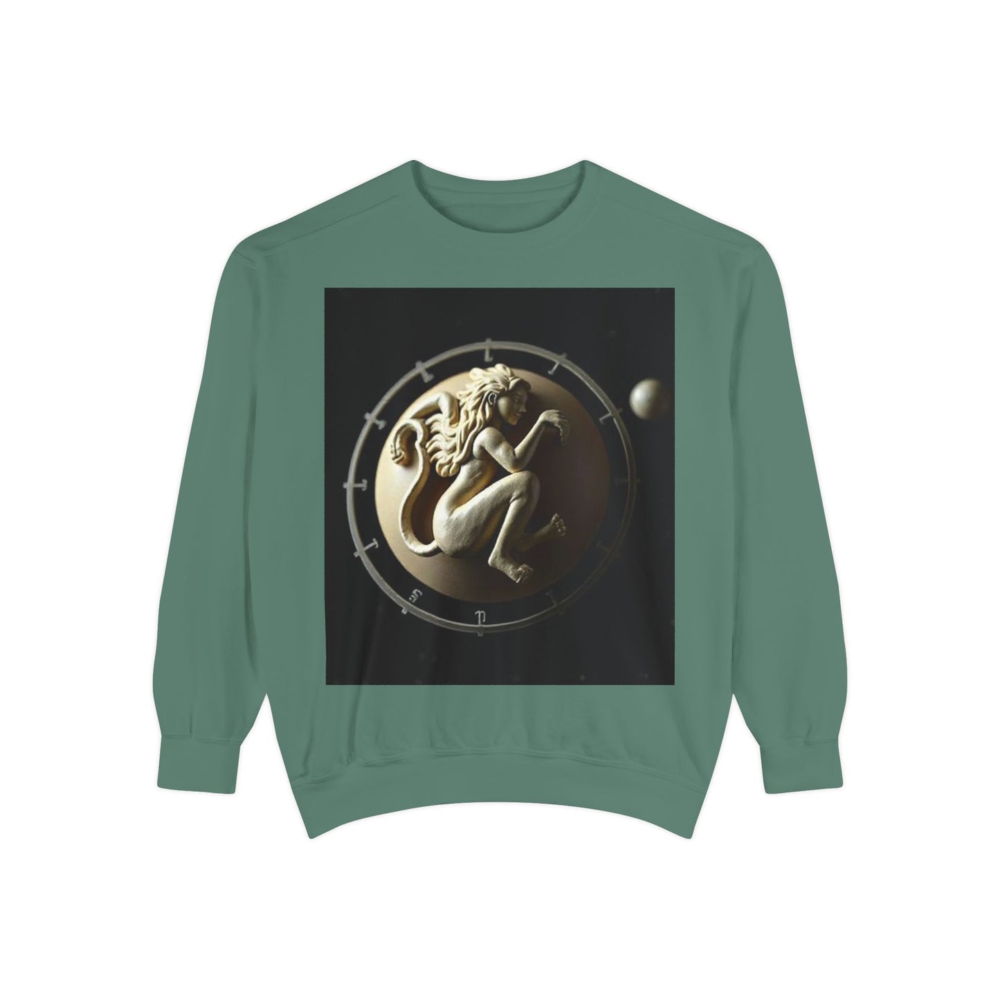 Garment-Dyed Sweatshirt, Unisex, Space Symbol Design, Virgo