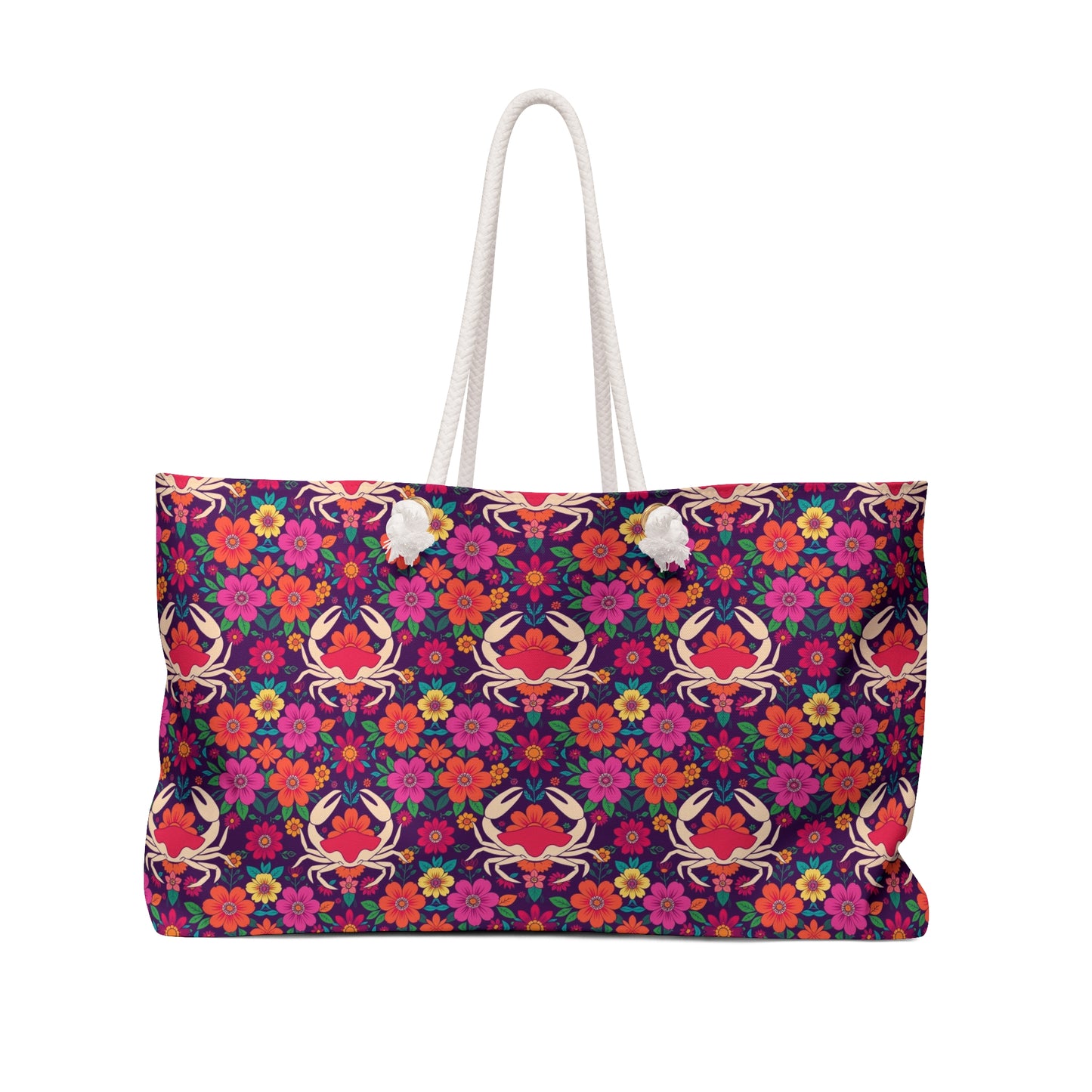 Weekender Bag, Cancer, Zodiac v1, Flower Pattern