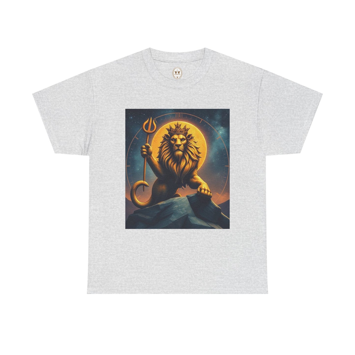 Unisex Heavy Cotton T-Shirt, King of Lion v3, Leo Zodiac Design