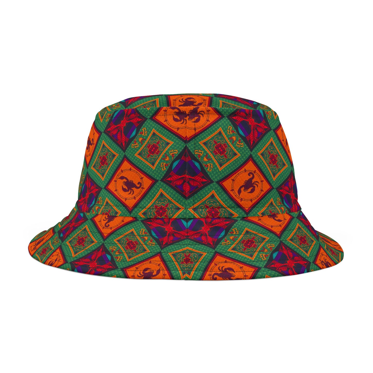 Bucket Hat, (AOP), Scorpio, Zodiac, Shape Pattern