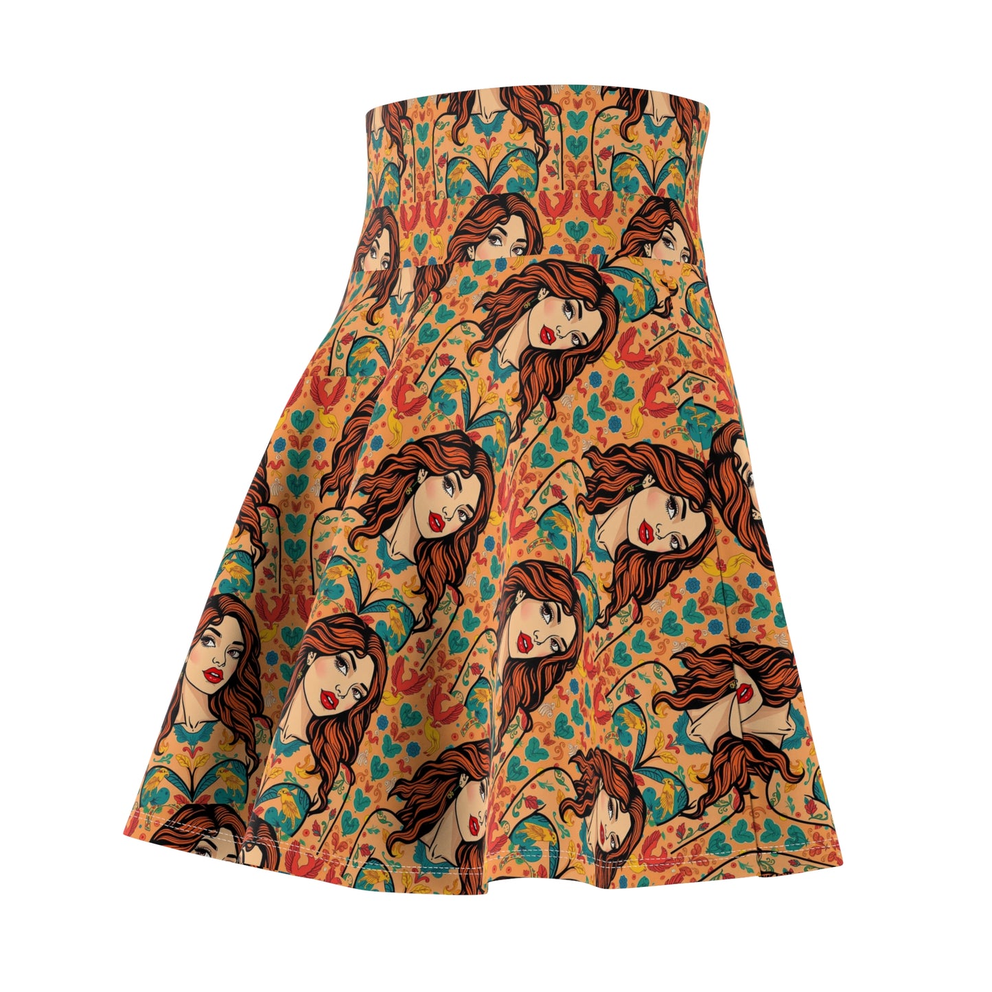 Women's Skater Skirt, (AOP), Virgo, Zodiac v2, Sexy Pattern